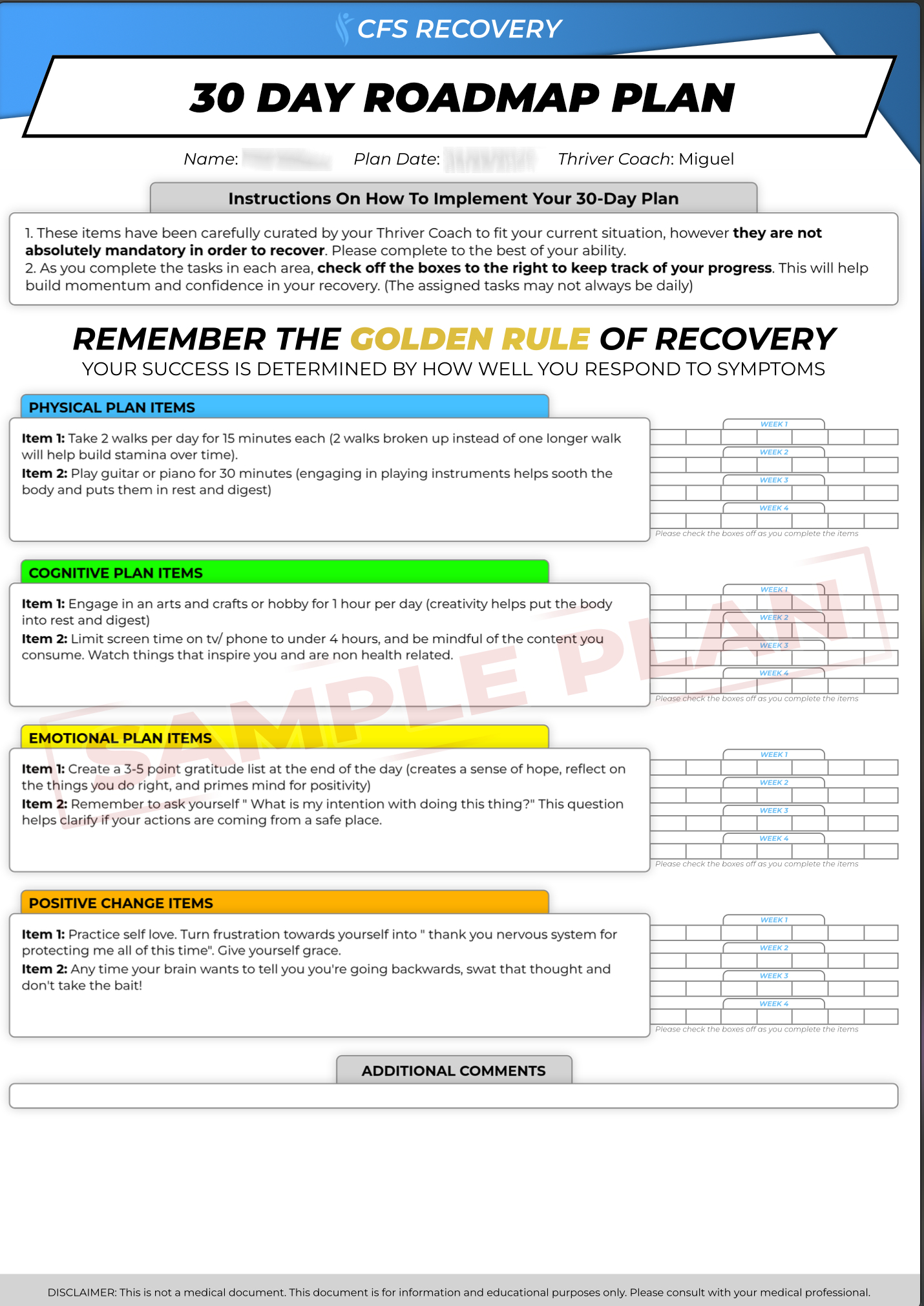 Recovery Plan - Stage 4