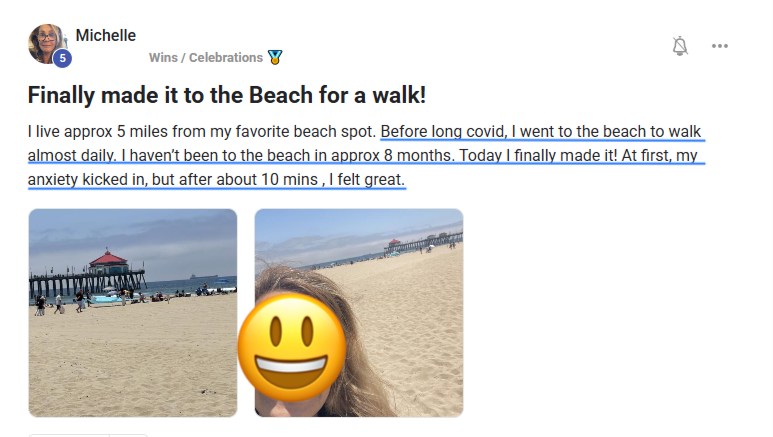 Member win - overcoming symptoms