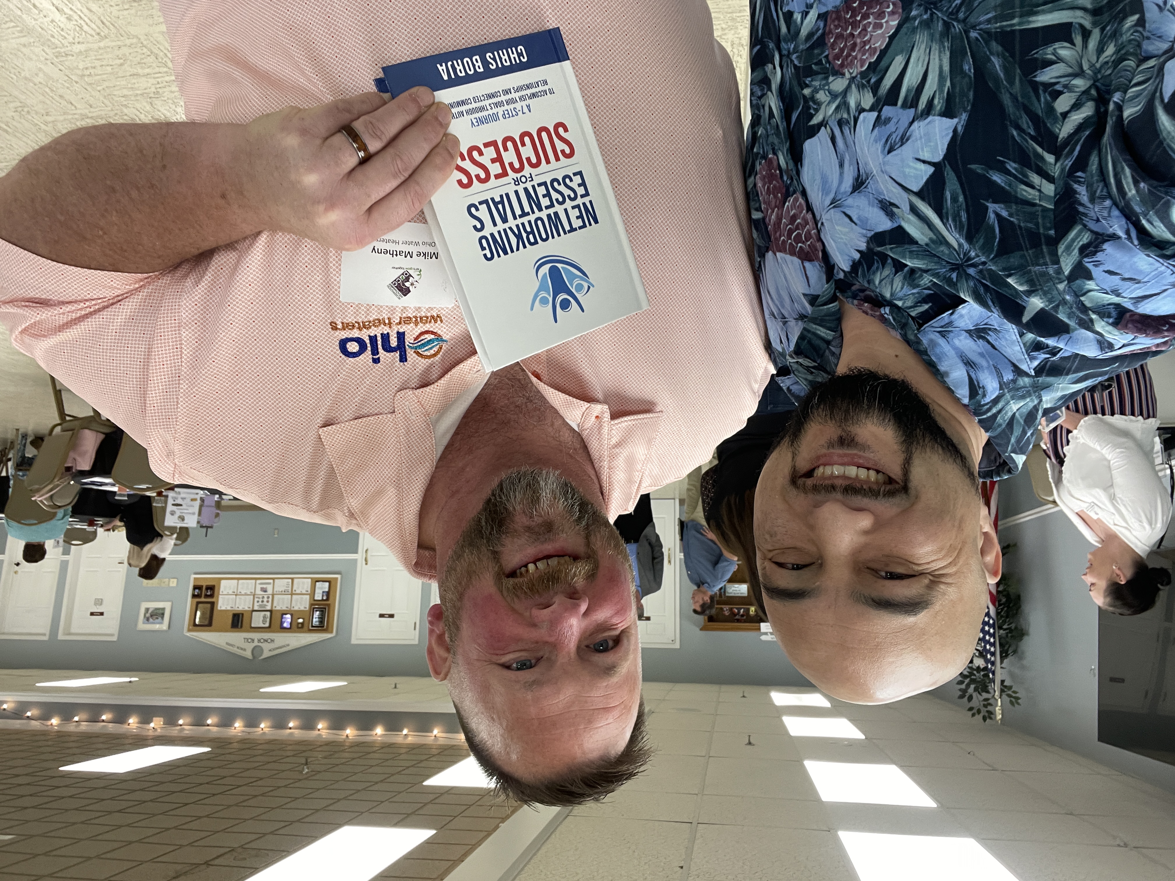 Chris Borja with a reader of Networking Essentials for Success