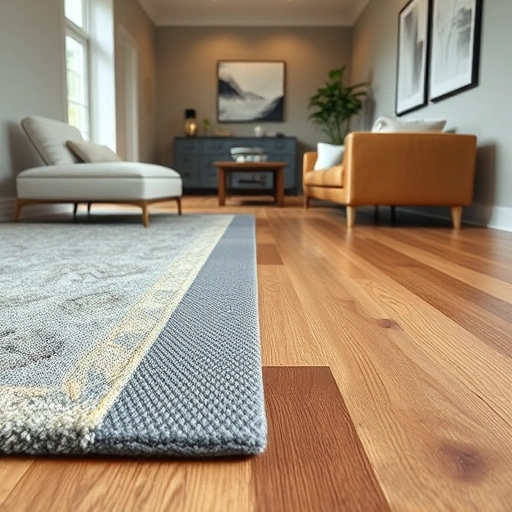 Carpet transition strip installation in Ann Arbor, MI, showcasing seamless flooring blend with polished details.