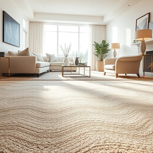 Completed carpet installation in a modern Oakland County living room with rich textures and harmonious colors.