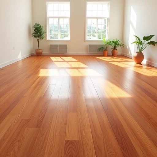 Beautiful hardwood floor in a spacious room with natural light, soft walls, and minimalist decor in Ann Arbor MI.