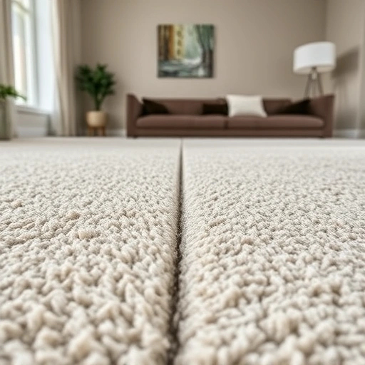 Carpet seam repair in Ann Arbor MI showcasing seamless transition and expert craftsmanship in a modern tidy room.
