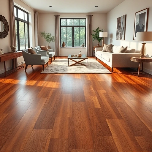 Luxurious hardwood flooring shines in a stylish Birmingham MI room, featuring elegant decor and natural light.