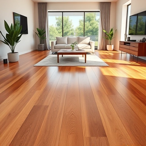 Modern Ann Arbor interior with rich hardwood flooring, natural light, minimalist decor, and cozy area rug.