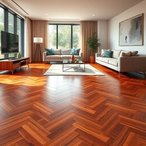 Spacious living area in Chelsea MI featuring polished hardwood floors, modern decor, and ample natural light.