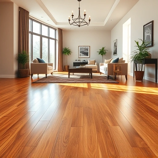 Flooring installation in Green Oak Township MI showcasing textured hardwood planks in a stylish interior with natural light.