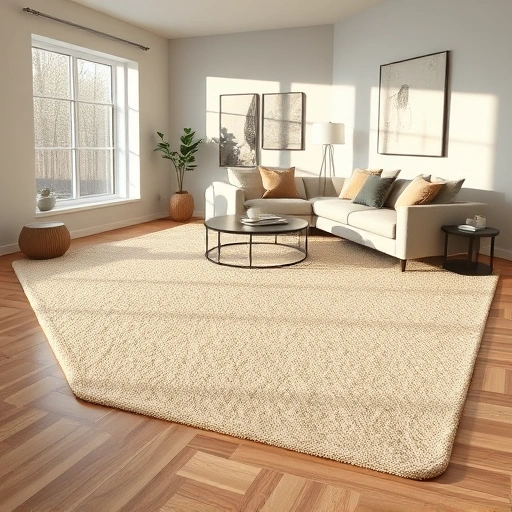 Stylish living room in Ann Arbor with a plush beige carpet, modern furniture, and soft natural light enhancing decor.