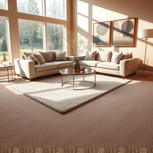 Spacious living room in Westland MI featuring plush neutral carpet, modern furnishings, and soft sunlight ambiance.