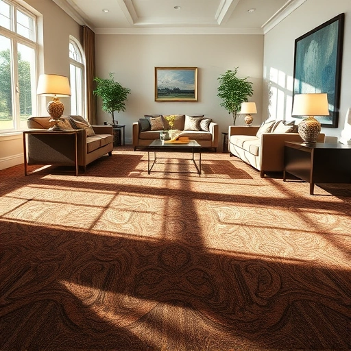 Completed carpet installation in Waterford Township MI featuring rich colors, intricate patterns, and elegant decor.