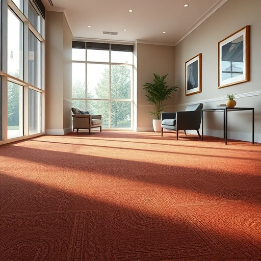Luxurious carpet flooring installation in Washtenaw County with rich color, intricate patterns, and elegant decor.