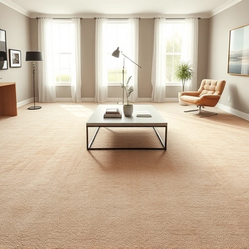 Spacious living room in Livonia, MI with plush beige carpet, natural light, and elegant decor elements.