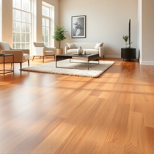 Beautiful hardwood flooring installation in Ypsilanti MI, showcasing rich tones, seamless joints, and elegant decor.