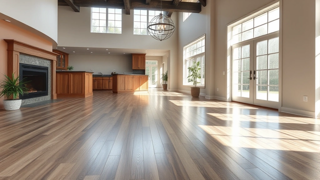 Flooring installation in a modern home setting in Wixom, MI.