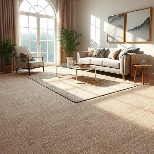 Luxurious living room in Oakland County with high-quality carpet, modern furniture, and elegant decor elements.