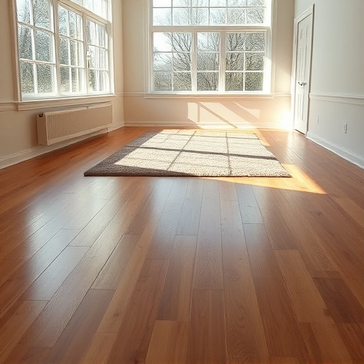 Spacious room in Ann Arbor with natural light highlighting polished hardwood flooring and soft neutral walls.
