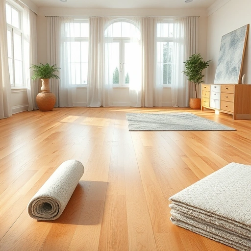 Completed carpet removal in Ann Arbor, showcasing polished oak floors, natural light, and a clean, inviting room.