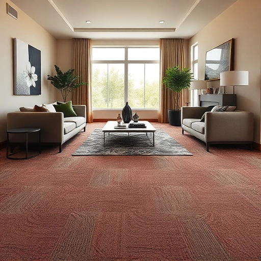 Carpet flooring installation in a spacious Milan MI room with rich textures, elegant decor, and natural sunlight.