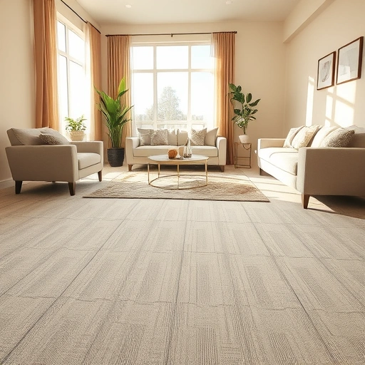 Living room in Ann Arbor with perfectly stretched carpet, modern decor, and natural light creating a warm atmosphere.