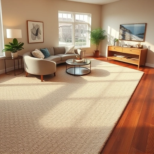 Spacious living room in Walled Lake, MI featuring plush carpet, modern furniture, and natural light highlighting textures.