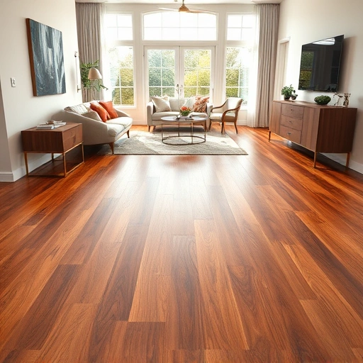 Elegant hardwood and modern tile flooring in a spacious Ypsilanti living area with tasteful decor and natural light.