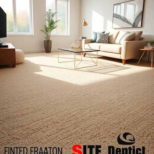 Plush warm beige carpet installed in a modern Brighton MI living room with sleek furniture and natural light.