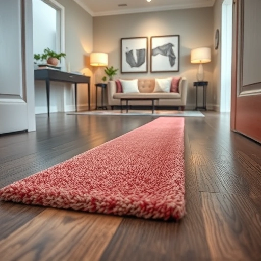 Meticulously installed carpet threshold bridging two flooring types in a stylish Ann Arbor home interior.