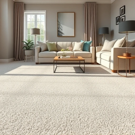 Seamless carpet patch repair in an elegant Ann Arbor living room with neutral tones and tasteful furnishings.