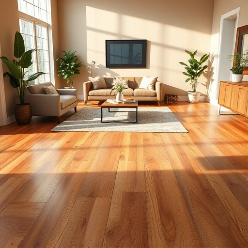 Stunning hardwood floor installation in a modern Scio Township living room with elegant furnishings and natural light.