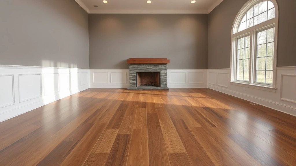 Flooring installation in Whitmore Lake, MI showcasing a modern living space with hardwood floors.
