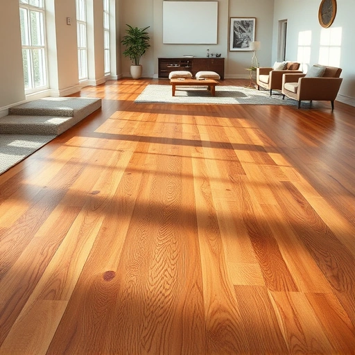 Completed hardwood flooring installation in Auburn Hills MI featuring rich tones, intricate grain, and seamless transitions.