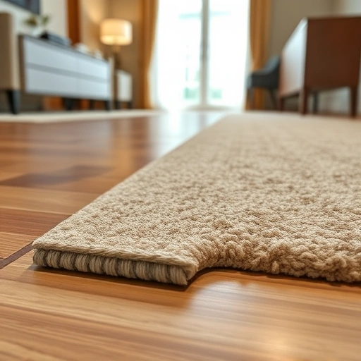 Carpet threshold installation in Ann Arbor showcasing seamless transition between carpet and hardwood in a modern interior.