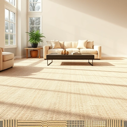 Spacious living room in Washtenaw County MI featuring plush beige carpet, elegant decor, and natural light.