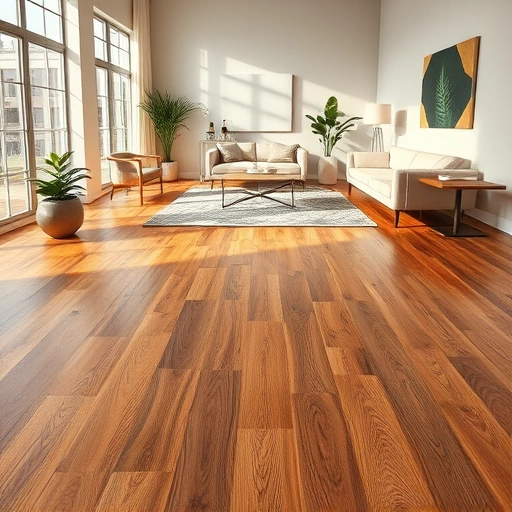 Stunning hardwood flooring installation in South Lyon MI, featuring warm tones, modern decor, and natural light.
