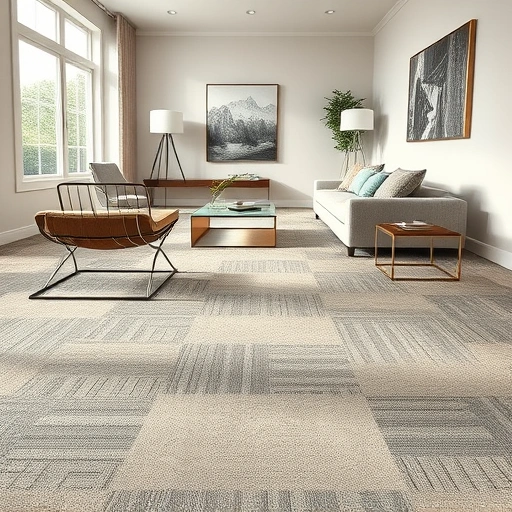 Completed carpet installation in modern Canton MI living room featuring a variety of textures and elegant decor.