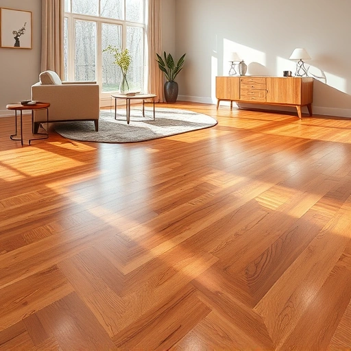 Beautiful hardwood flooring in Walled Lake MI with rich tones, intricate grain, and elegant decor creating a polished space.
