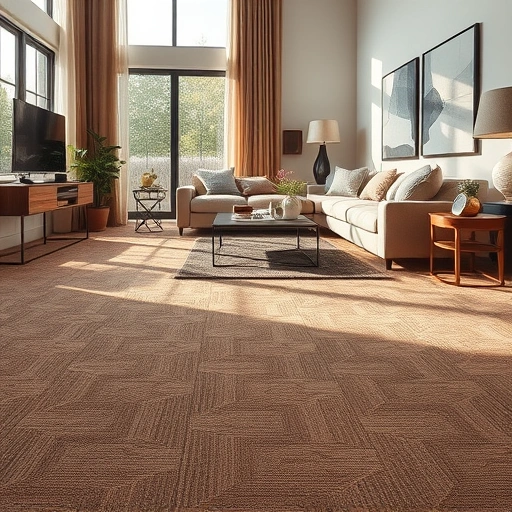 Luxurious carpet flooring in a Westland MI living space with elegant decor, ambient lighting, and modern design.