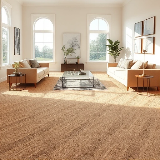 Elegant living room in Walled Lake MI with plush beige carpet, modern furnishings, and ample natural light.