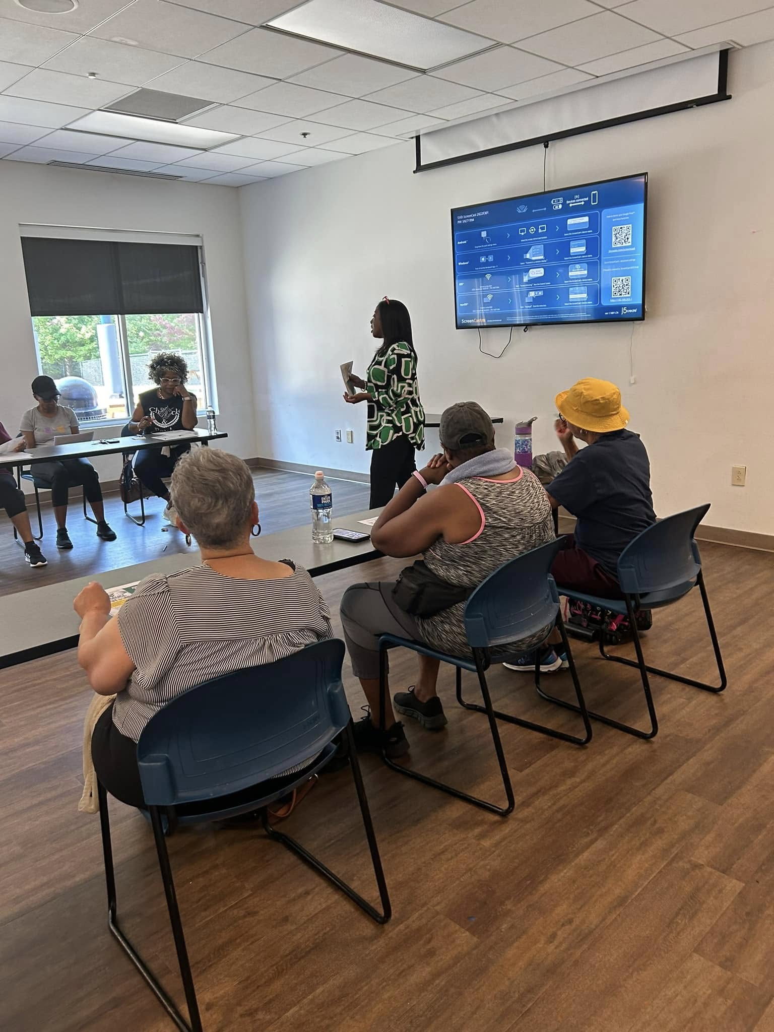 Tinisha leading a classroom conversation
