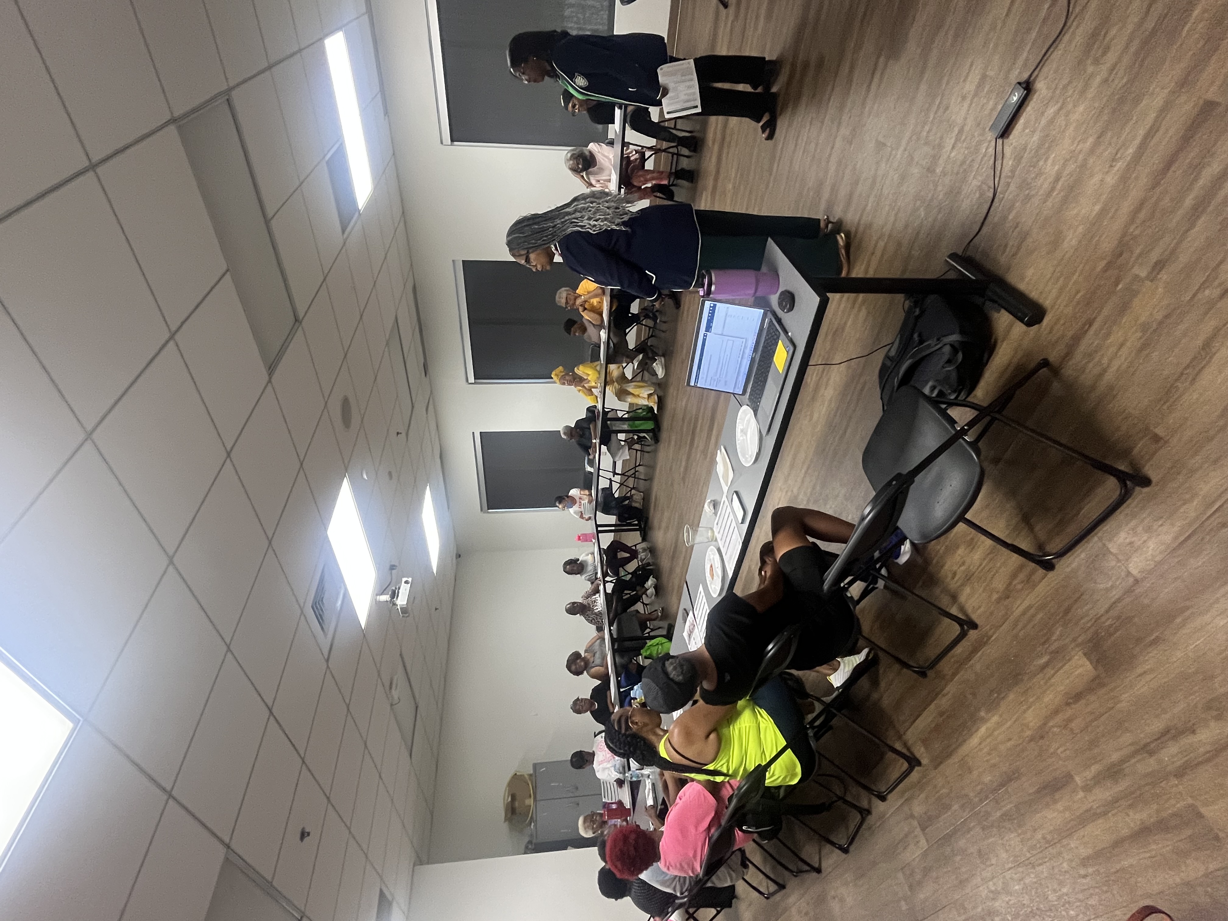 Community financial education event with Tinisha and a Dominion professional, view 2