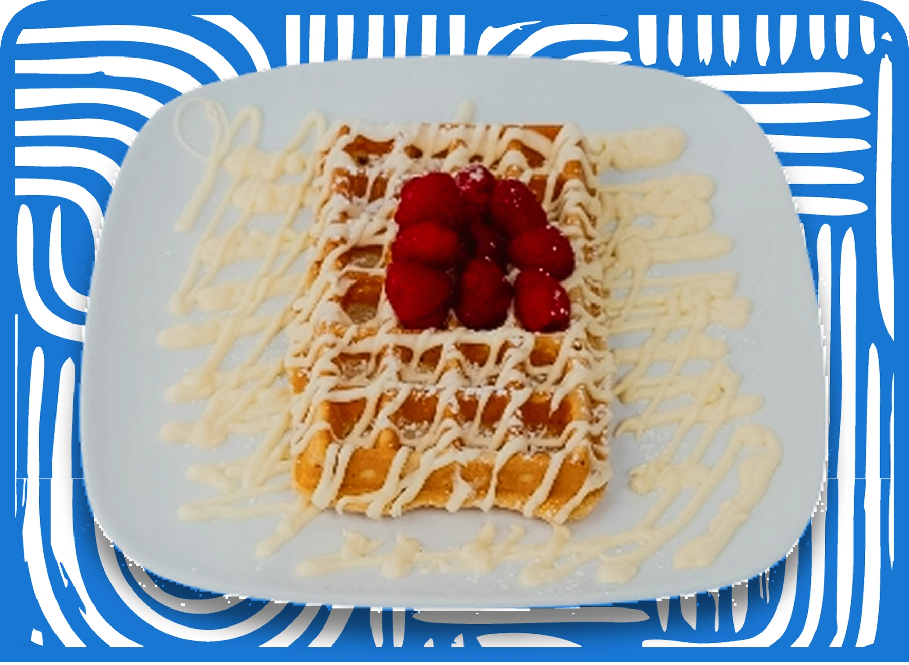 White Chocolate Raspberry Waffles | Aruba Café