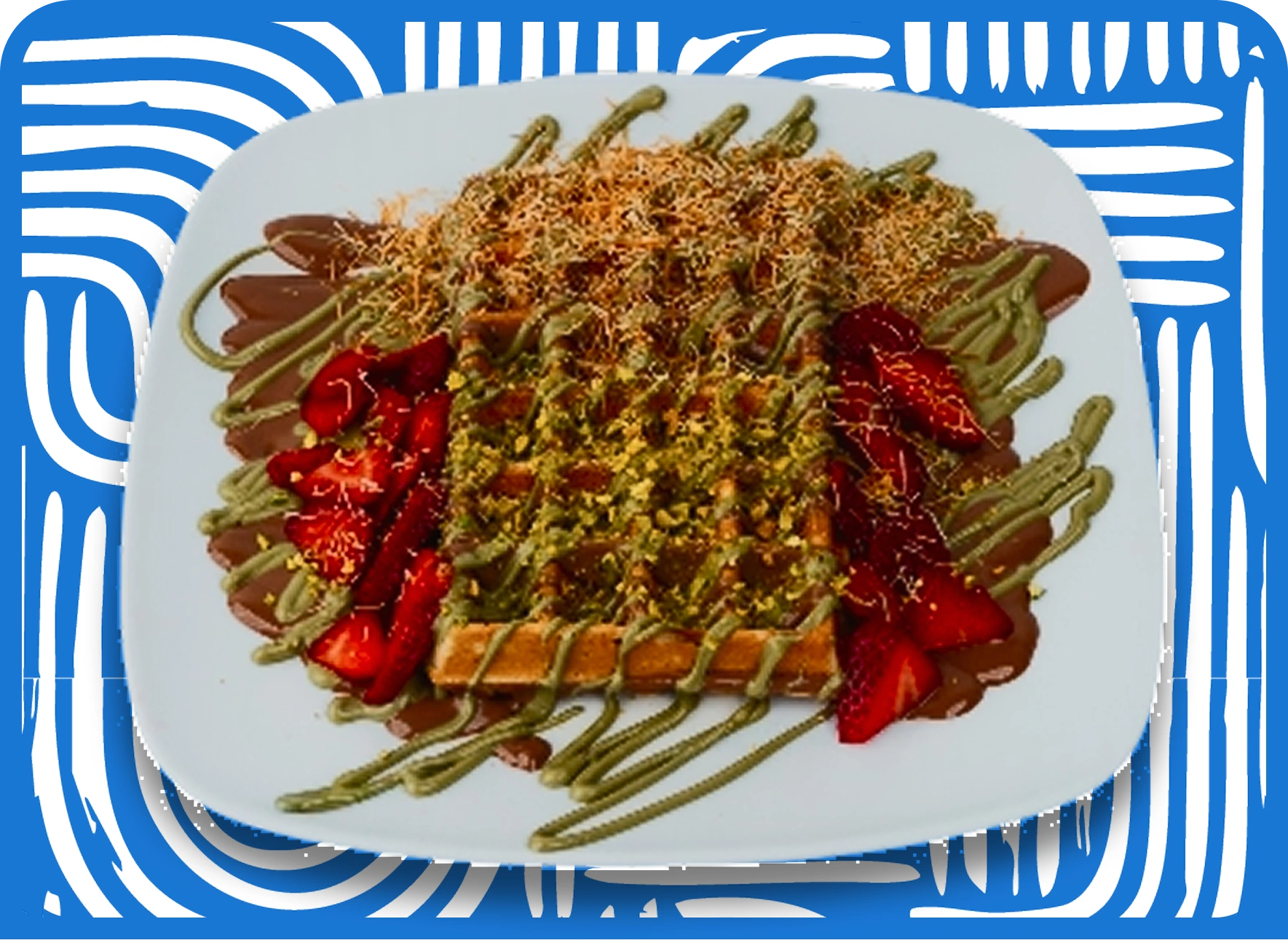 Dubai Chocolate Waffles | Aruba Café