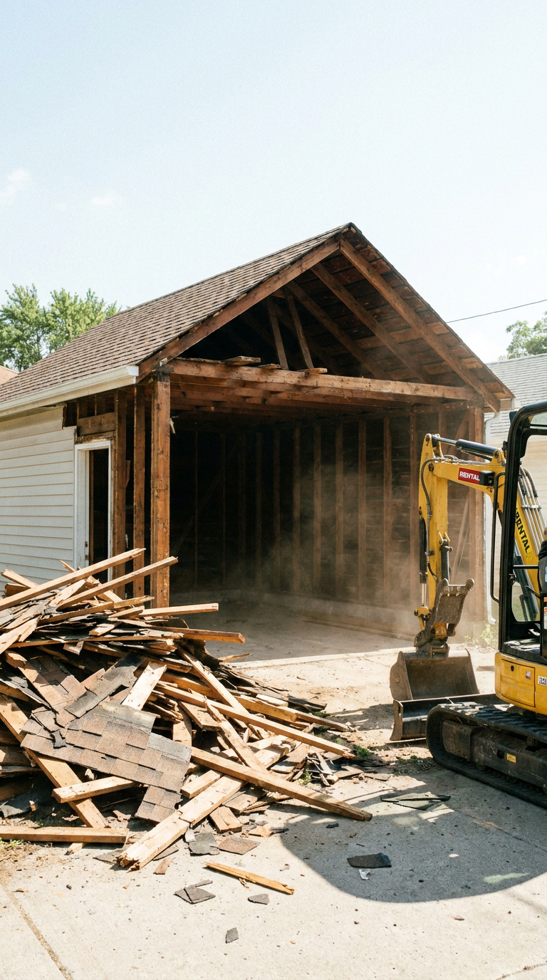 Garage demolition Billings MT — detached garage teardown