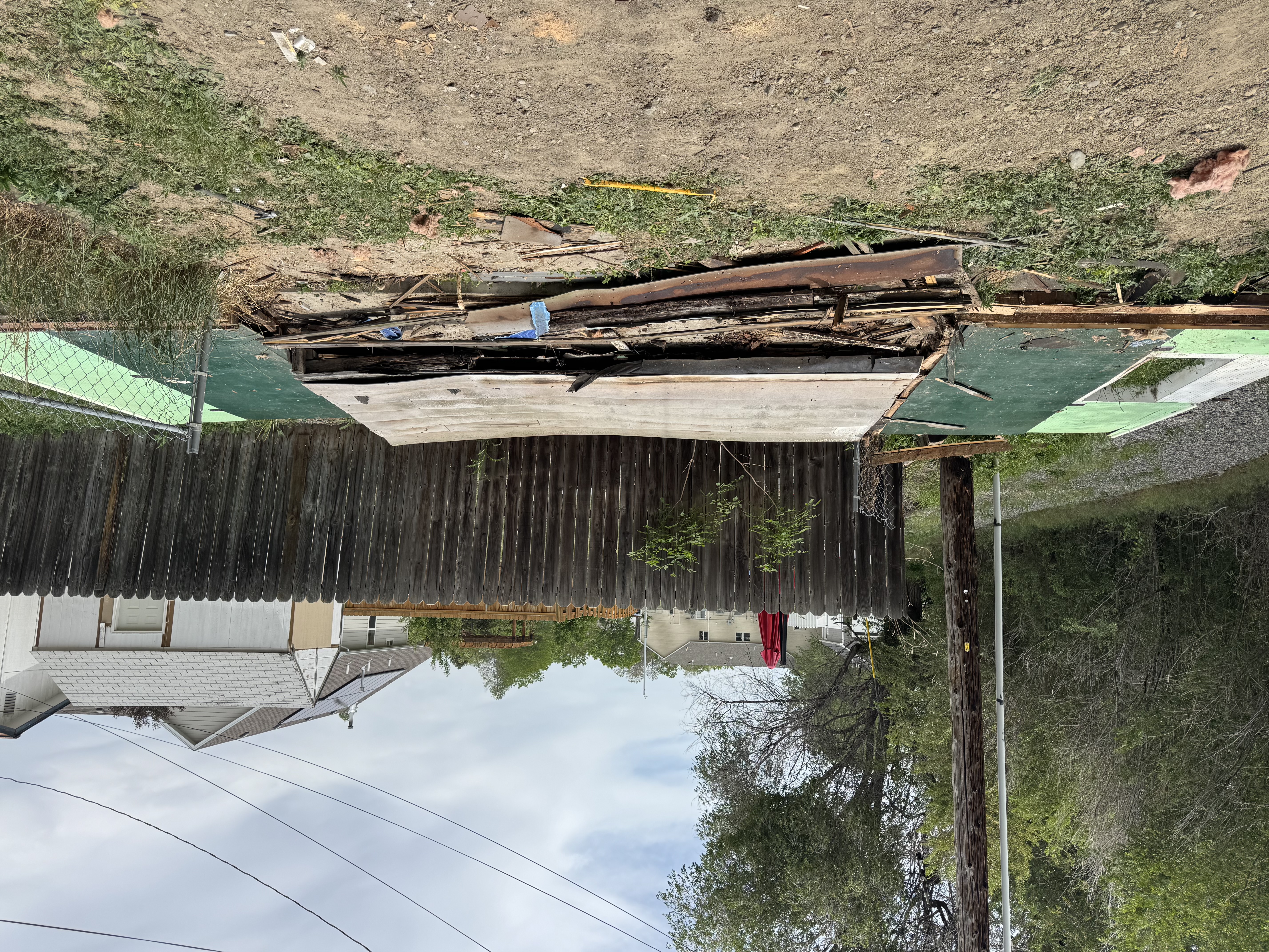 Shed fully collapsed debris pile Billings MT