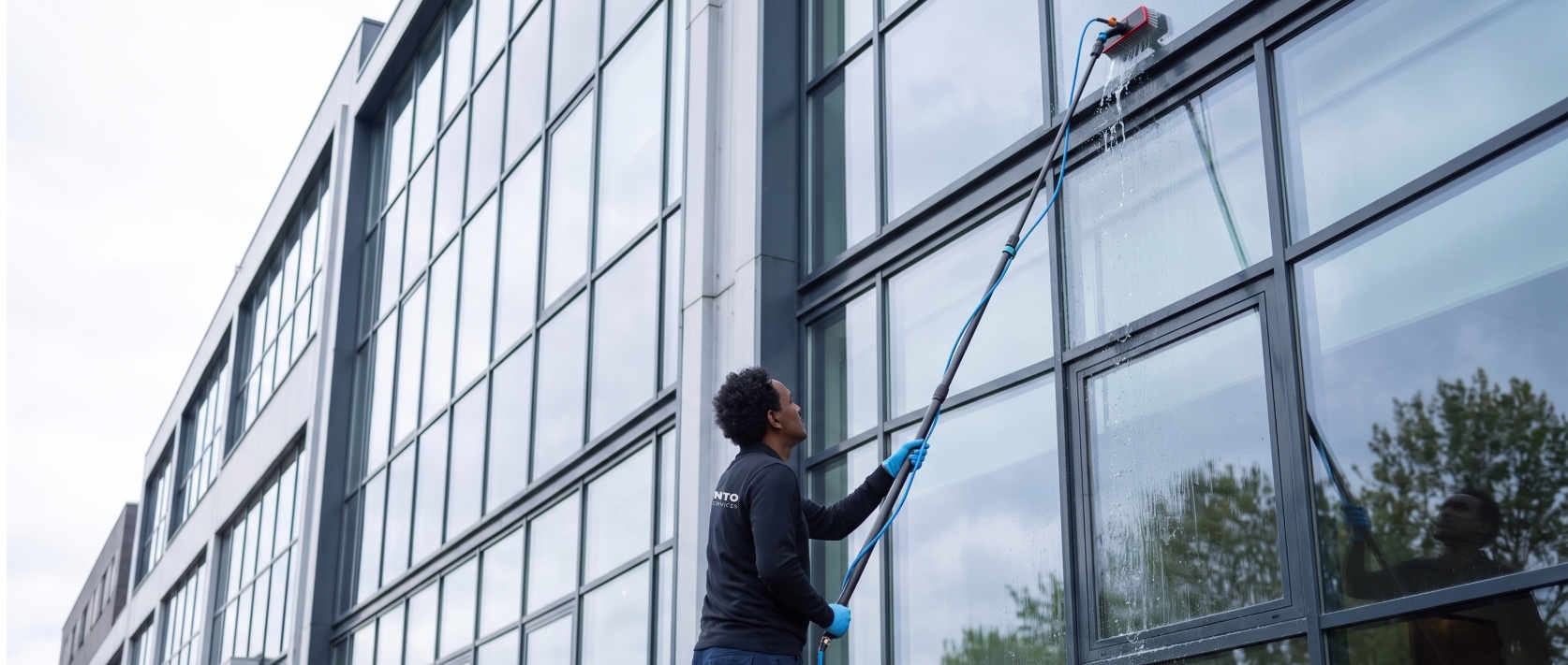 Novento glasbewassing tukker-systeem op hoogte
