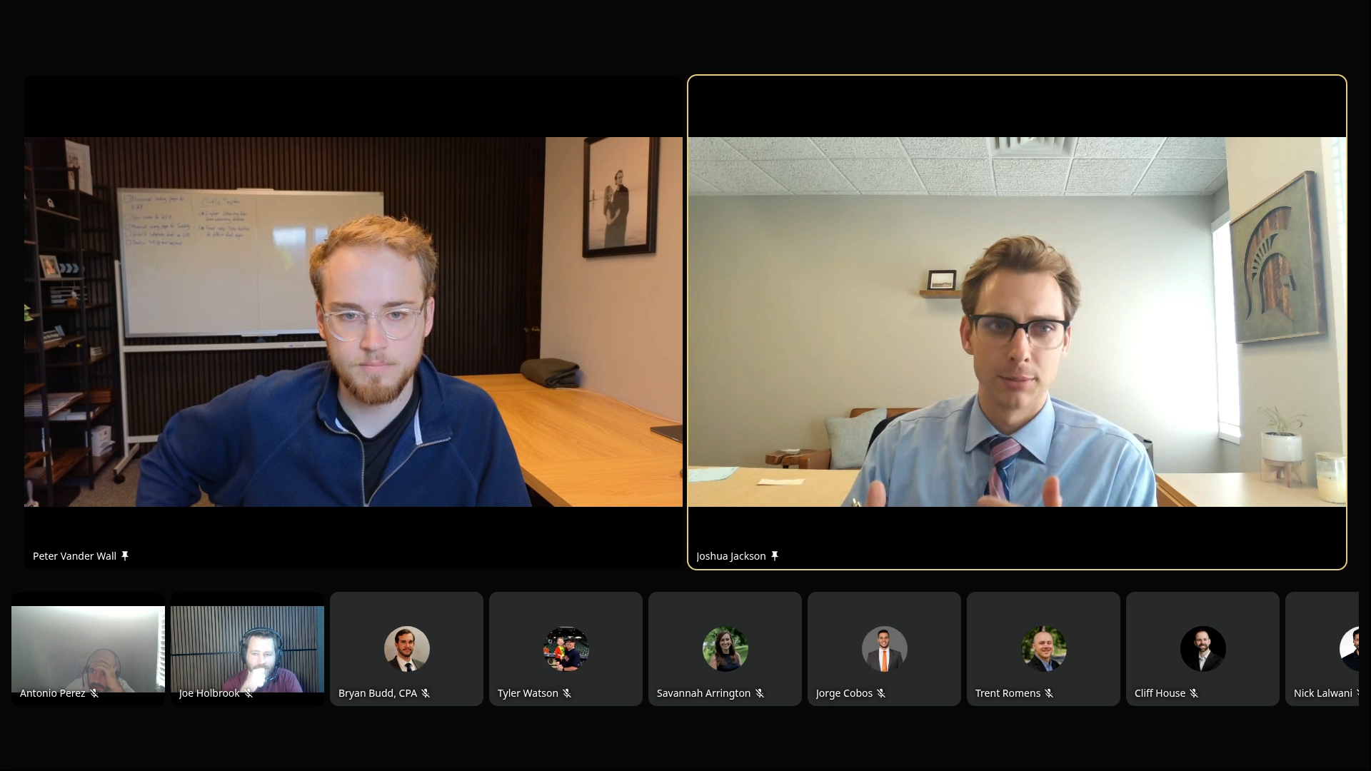 A live SYAF advisory session with Peter