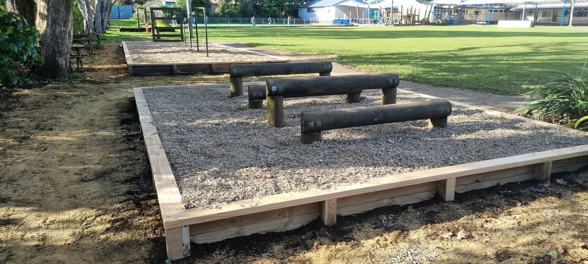 General Maintenance - School playground timber retaining well.
