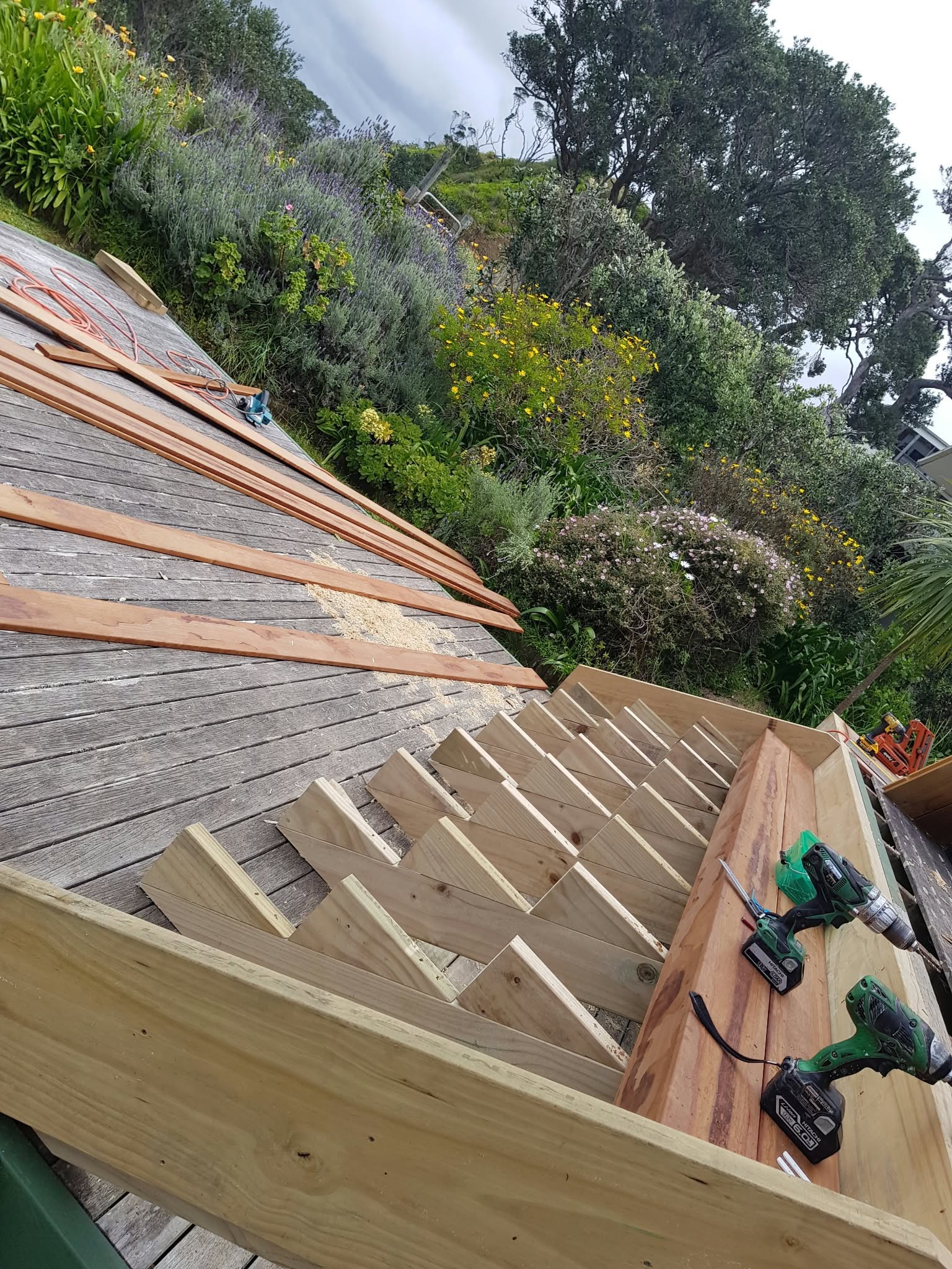 Deck Stairs & Construction - Deck stairs and construction.