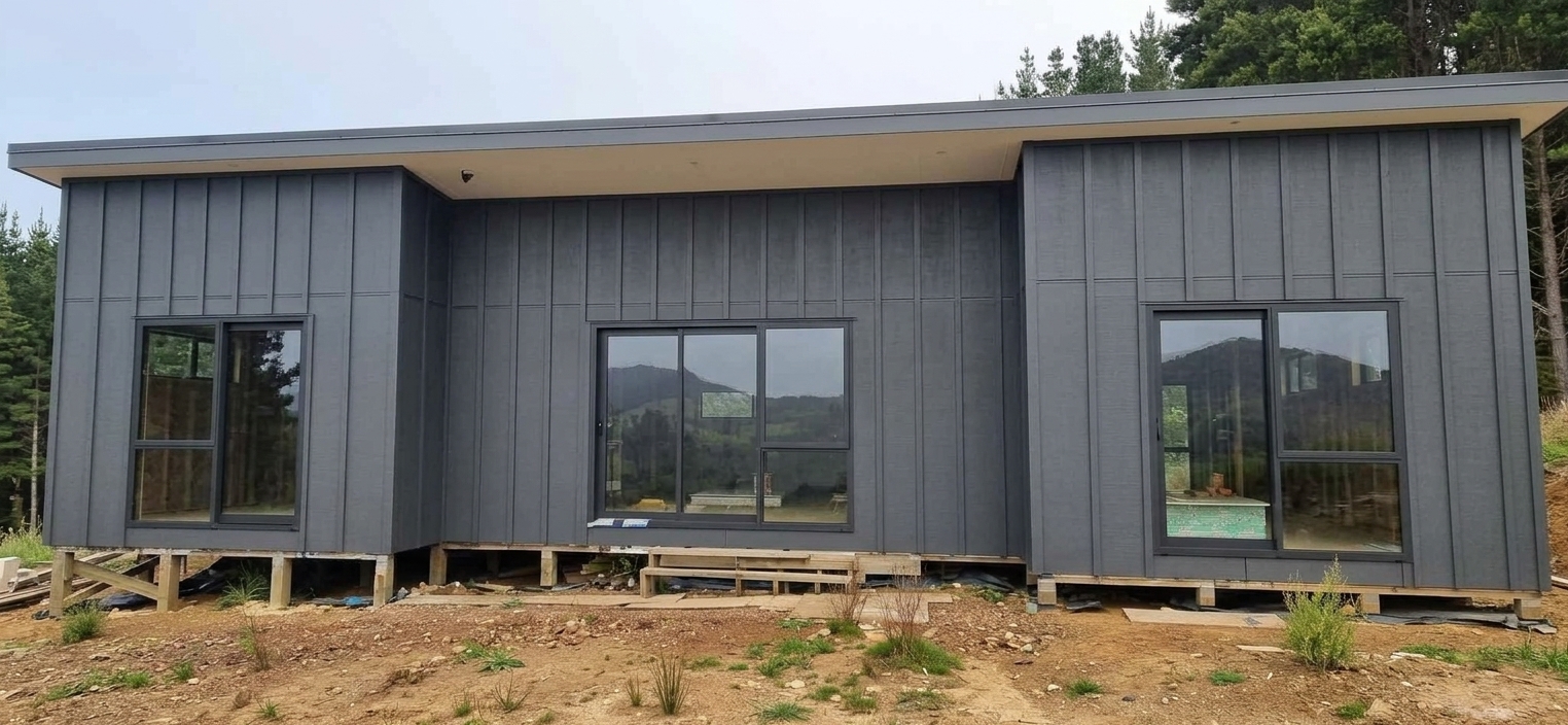 Residential Extension & Subfloor Framing Build - Exterior cladding painted, ready for pre-line inspection.