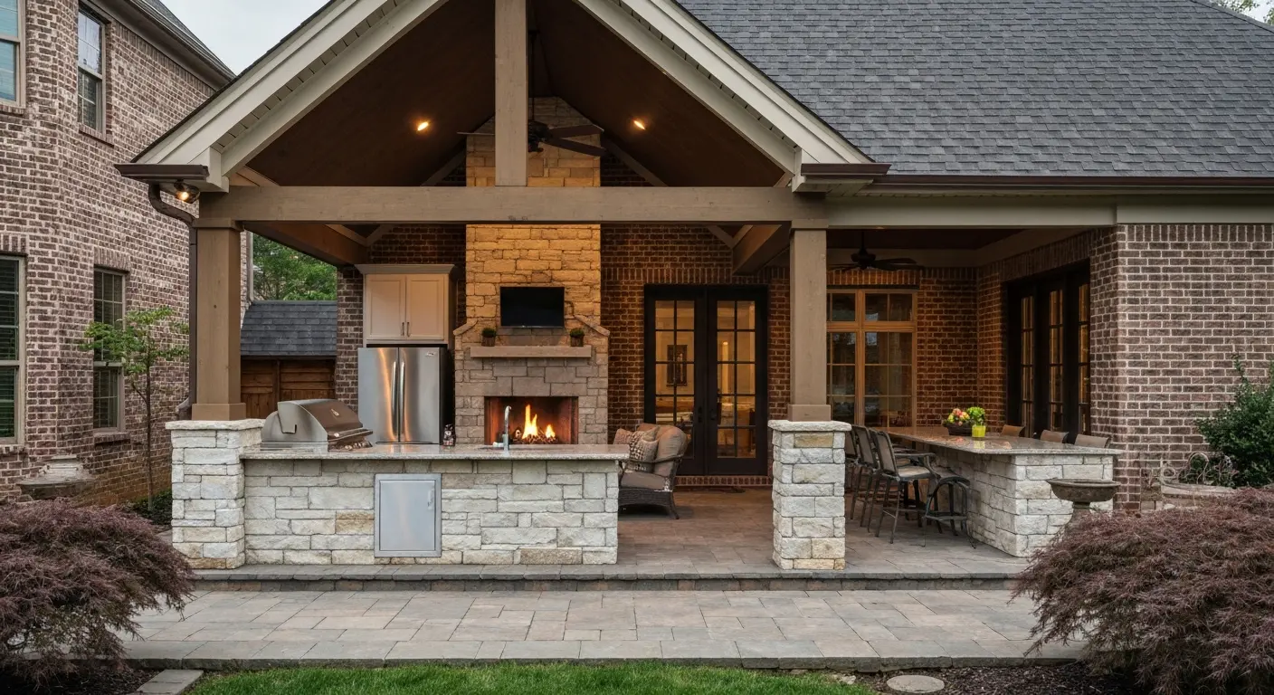 Custom outdoor patio in Brentwood